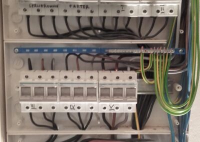 uporządkowane połączenia w skrzynce bezpieczników